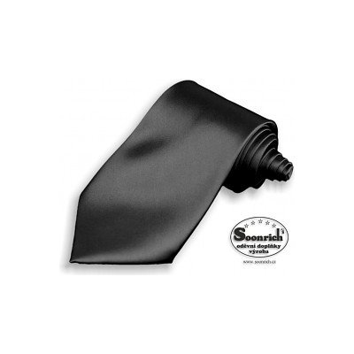 Kravata saténová pánská svatební černá – Zboží Dáma