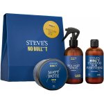 Steve's No Bull***t šampon na vlasy a vousy 250 ml + stylingový sprej s mořskou solí 250 ml + stylingová pasta 100 ml – Zbozi.Blesk.cz