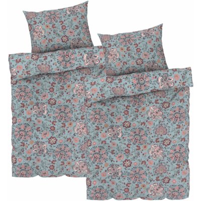 Livarno home povlečení z mikrovláknitého saténu květiny 140x200 70x90 – Zboží Dáma