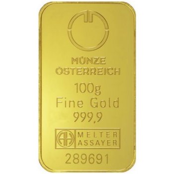 Münze Österreich zlatý slitek 100 g