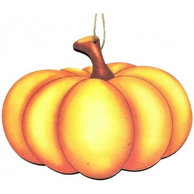 Závěs dřevo 120x150mm dýně, oranžová – Hledejceny.cz