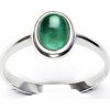 Prsteny Čištín stříbrný přírodní smaragd A+ T 1355