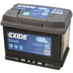 Exide Excell 12V 62Ah 540A EB621 – Sleviste.cz