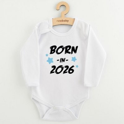 New Baby Dětské body s potiskem BORN IN 2026 blue – Hledejceny.cz