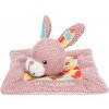 Potřeba pro hlodavce Trixie JUNIOR snuggler plyšový mazlíček čtverec s králičí hlavou 13 x 13 cm