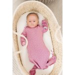 Moniel Novorozenecké body s uzlem Dots růžová – Zboží Mobilmania