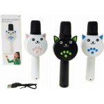 Dětský karaoke mikrofon ve tvaru koťátka s Bluetooth reproduktorem – Sleviste.cz