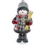 MagicHome Dekorace Sněhulák dívka s lyžemi 50 cm ST8090572 – Sleviste.cz