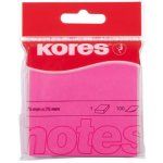 Kores samolepicí bloček neon růžový 75 x 75 mm, 100 listů – Hledejceny.cz