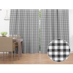 Biante Dekorační závěs Rebeka RE-012 Šedo-bílá kostka malá 130x140 cm – Zboží Mobilmania
