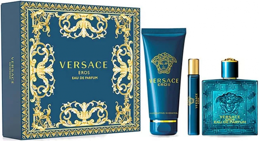 Versace Eros Eau de Parfum Men EDP 100 ml + sprchový gel 150 ml + EDP 10 ml dárková sada
