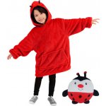 Kids Hoodie 3 v 1 Polštářová mikina Mikina polštář a hračka Červená – Zboží Mobilmania