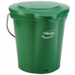 Vikan Zelený plastový kbelík s víkem 6 l 56882 – Sleviste.cz