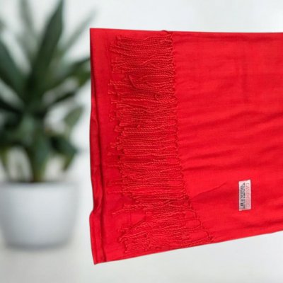 Kašmírová šála červená – Zboží Dáma