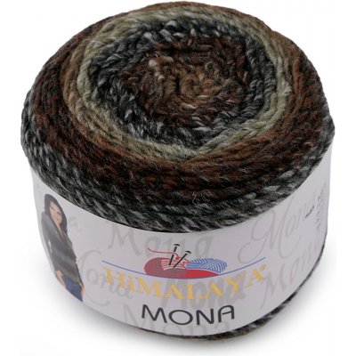 Pletací příze Himalaya Mona 100 g, střední, 9 (22107) šedohnědá – Zboží Mobilmania