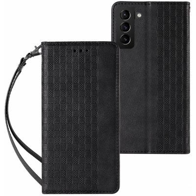 Pouzdro Mezamo Magnet Strap Case Samsung Galaxy S22 Ultra Pouch Wallet + Mini Lanyard Pendant černé – Zboží Mobilmania