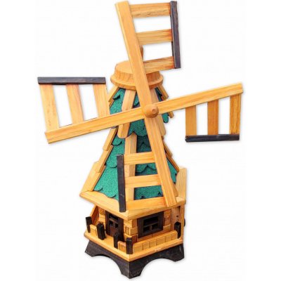 OVČÍ VĚCI Zahradní větrný mlýn se šindelovou střechou 120 cm Vyberte barvu: 2 – Zboží Mobilmania