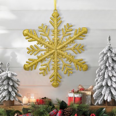 GLOBIZ Vánoční ozdoba - zlatá vločka - 29x29x1 cm – Hledejceny.cz