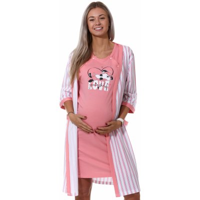 Těhotenský a kojící komplet spící lištička 1G0456 růžová – Sleviste.cz