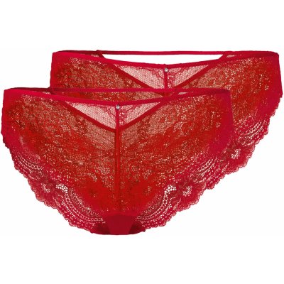 Esmara Dámské krajkové kalhotky 2 kusy červená – Zboží Mobilmania