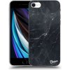 Pouzdro a kryt na mobilní telefon Apple Pouzdro Picasee silikonové Apple iPhone SE 2020 - Black marble čiré