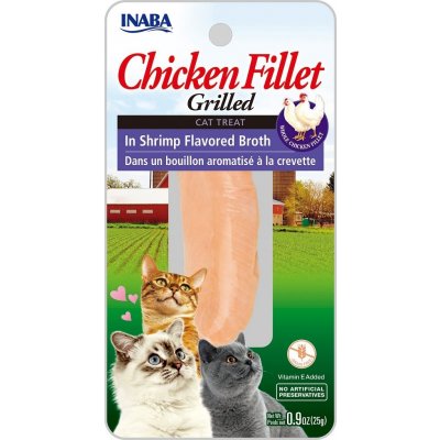 INABA Cat Grilled Chicken Fillet ve vývaru z krevet 25 g