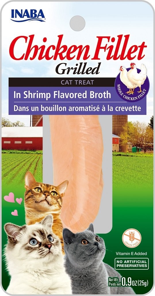 INABA Cat Grilled Chicken Fillet ve vývaru z krevet 25 g