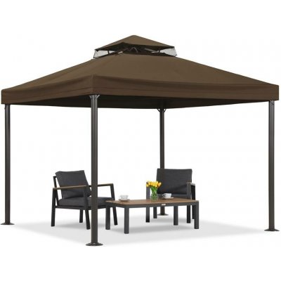 Garden Point zahradní pavilon Valencia 3x3 m Hnědý – Zboží Mobilmania