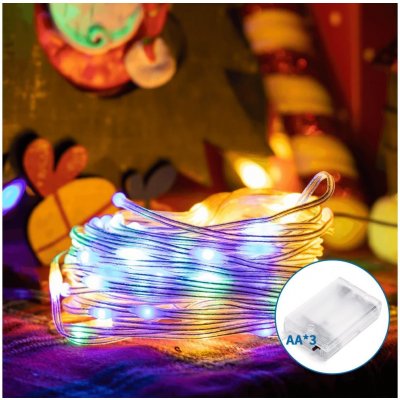 Aigostar B.V. Aigostar LED Vánoční řetěz 100xLED 3xAA 10,3m multicolor AI1329 – Hledejceny.cz