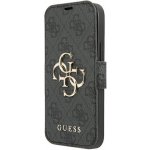 Pouzdro Guess iPhone 13 Pro / 13 book case 4G Big Metal Logo šedé