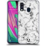 Pouzdro Head Case Samsung Galaxy A40 Bílý mramor – Zbozi.Blesk.cz