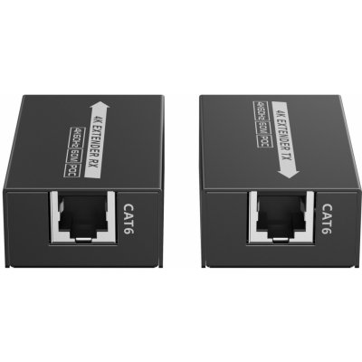 PremiumCord 4Kx2K@60Hz HDMI2.0 extender na 60m přes jeden kabel Cat6/6a/7 KHEXT60-13 – Sleviste.cz