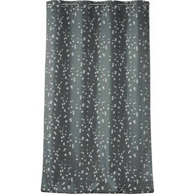 Douceur d'intérieur Grafitový závěs SAKURA s kroužky, rostlinný vzor, 140 x 280 cm – Hledejceny.cz