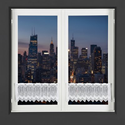 Dekorační metrážová vitrážová záclona LADA - ILJA bílá výška 30 cm MyBestHome – Zboží Dáma