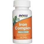 NOW Foods Iron Complex Železo s vitamíny a bylinkami 27 mg 100 tablet – Hledejceny.cz