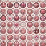 Sugar Steamp Pusinky předtištěné předlohy Valentýn Předtištěný arch č.5 starorůžový Valentýn pr 1,2 cm – Hledejceny.cz