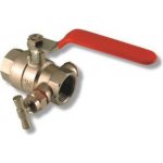 GEOS AGT Kulový kohout plnoprůtokový s vypouštěním páka DN 25 - 1" (F-F) – HobbyKompas.cz
