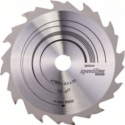 Bosch 2608640786 Pilový kotouč Standard for Wood Speed 160 x 20 x 2,4 mm, 12 – Zbozi.Blesk.cz