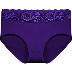 FINE WOMAN Dámské kalhotky s květinovou krajkou 9060 fialová