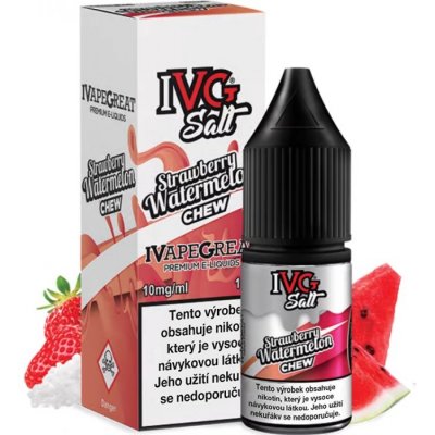 IVG E-Liquids Salt Strawberry Watermelon Chew 10 ml 20 mg – Zbozi.Blesk.cz