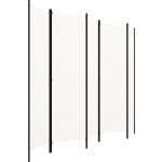 VidaXl 5dílný pokojový dělič bílý 250 x 180 cm – Zboží Dáma