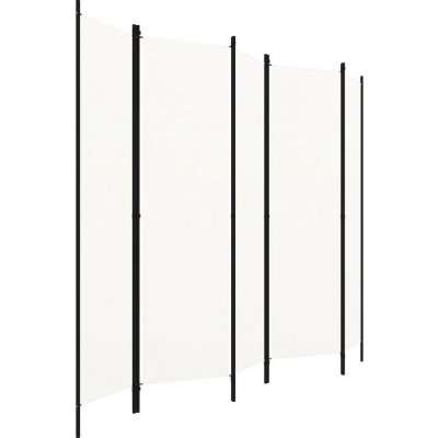 VidaXl 5dílný pokojový dělič bílý 250 x 180 cm – Zboží Dáma