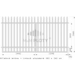 Křídlová brána - Liniová standard, grafit Rozměry (š x v): 300 x 150 cm – Zbozi.Blesk.cz