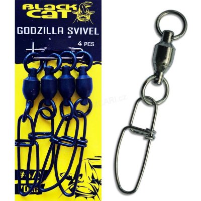 Black Cat Obratlík s karabinkou Godzilla Swivel vel.2 5ks – Zboží Mobilmania