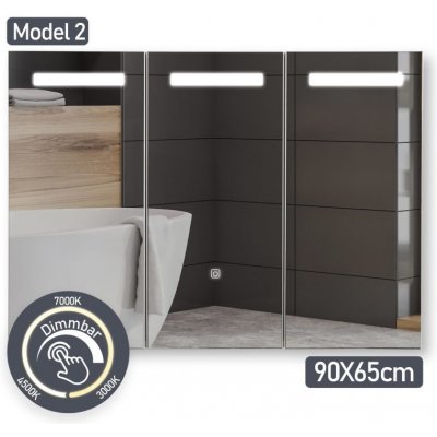 Miadomodo 89220 MIADOMODO vá skříňka s LED osvětlením, 90 x 65 cm – Hledejceny.cz