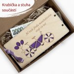 PanDatel Dřevěné pouzdro na peníze - SVATEBNÍ KOLO – Hledejceny.cz