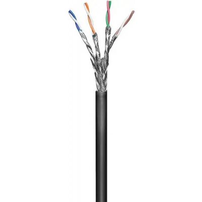 MicroConnect KAB024-100 CAT6 S/FTP, SOLID OUTDOOR, 100m, černý – Zboží Živě