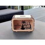 Dřevěná pokladnička - Na dovolenou - D-decor – Sleviste.cz
