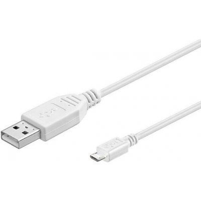 PremiumCord 8592220012144 micro USB 2.0, A-B, 5m, bílý – Hledejceny.cz