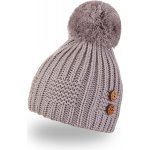 Little Angel čepice pletená bambule knoflíky Outlast sv.šedá – Zboží Dáma